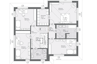 Fertighäuser - Exklusive Häuser ELK EW 223 - Skizze